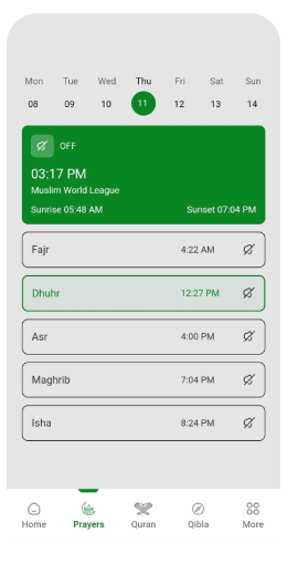 Deeniapp - Prayer Times